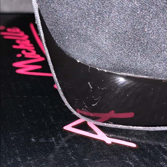 Anne Michelle Suede Peep Toe Pump, Size 8 - Picture 6 of 9